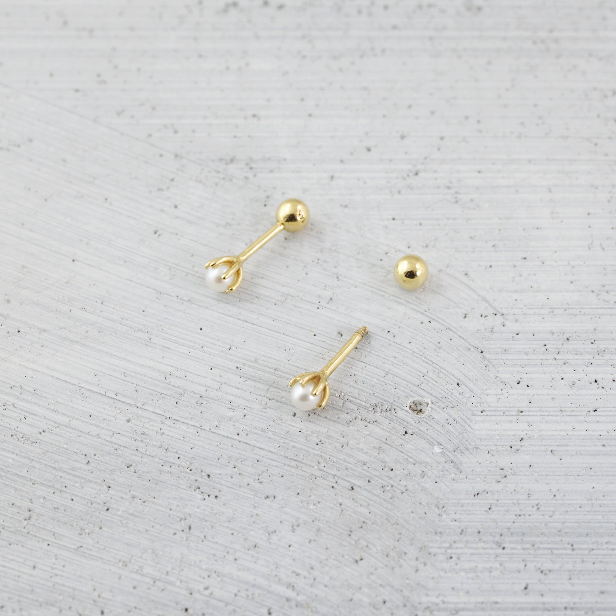 Pearl blossom Piercing (single) - 14K/ 18K Gold